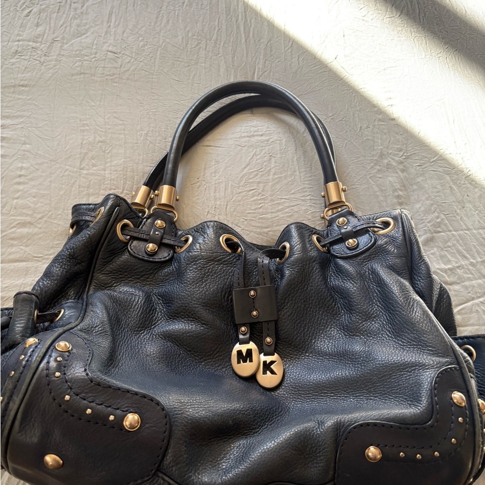 Retro Michael Kors Blue leather bag